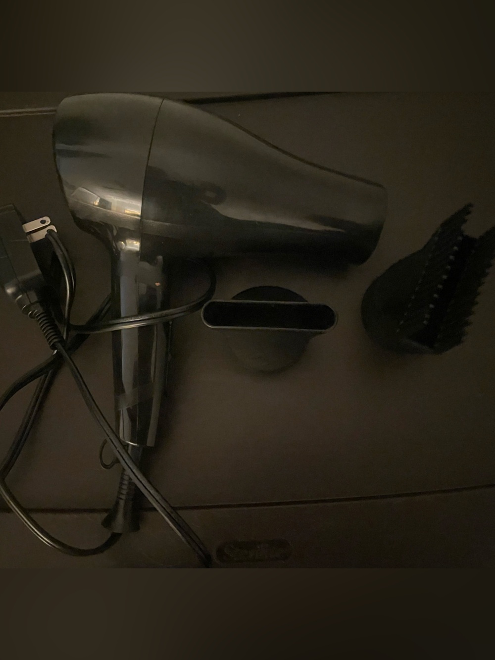 Black Hair Dryer with Attachments
